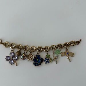 Guess Gold Charm Bracelet with Multicolor Accents